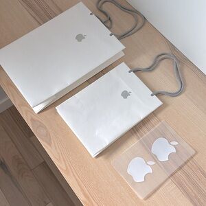 Apple Stickers and Shopping Bags